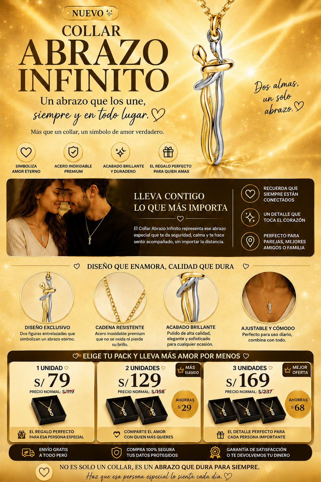 Collar Abrazo Infinito ❤️ | Un Símbolo de Amor que Llevará Siempre Contigo