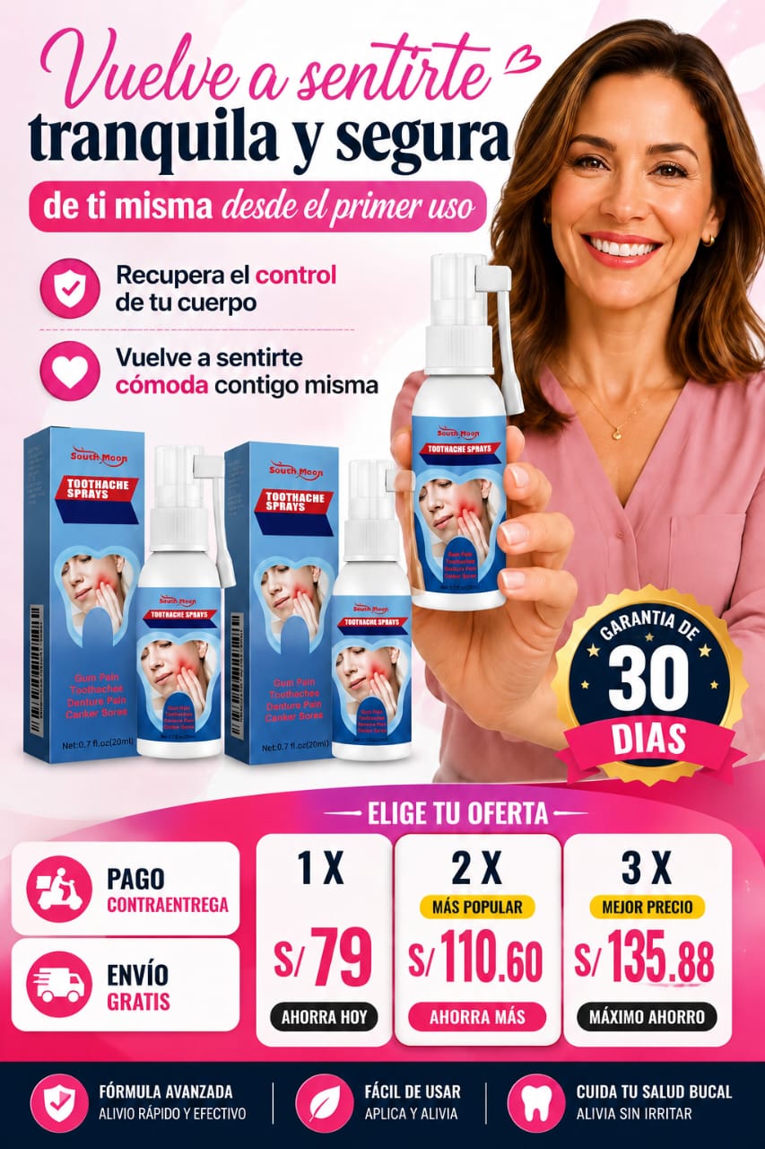 Spray de alivio para el dolor dental🦷
